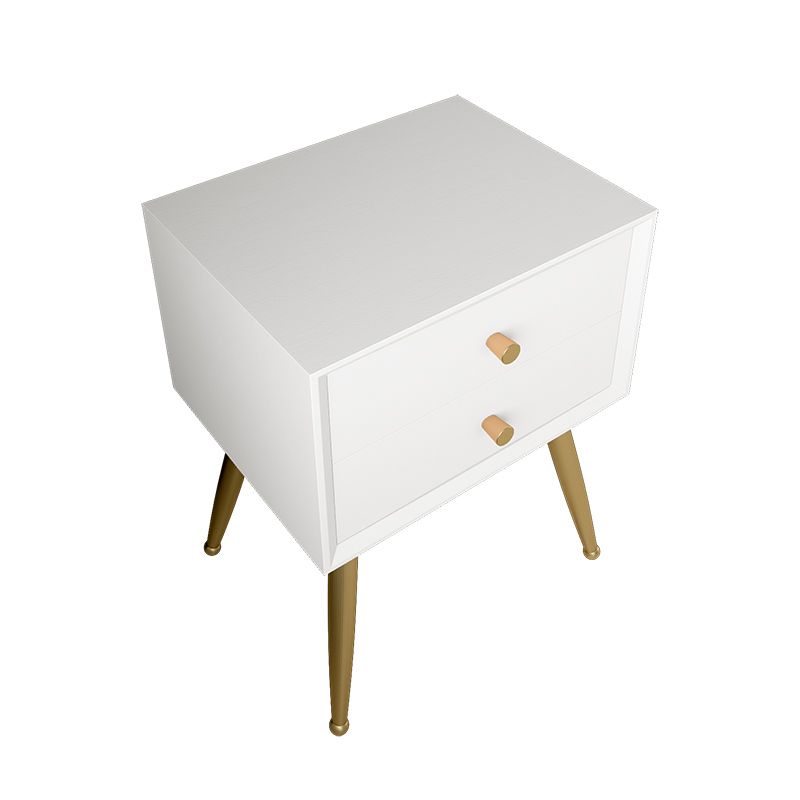 Glam Imitation Wood Nightstand Drawer Storage Legs Included Bed Nightstand