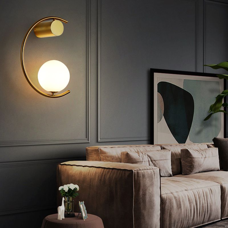 Modern Linear Wall Mounted Light Fixture Metal 1 Light Wall Sconce for Living Room