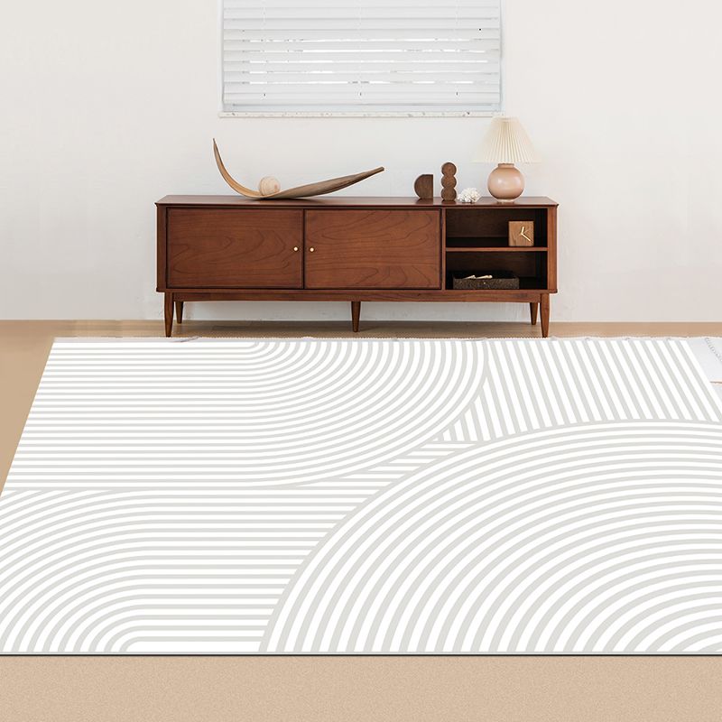 Dark Brown Modern Rug Polyester Irregular Color Piece Rug Washable Rug Sitting Room