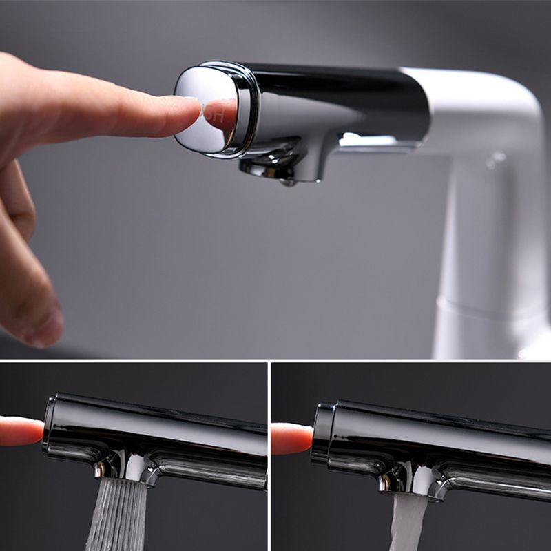 Contemporary Vessel Faucet Pull-out Faucet with One Knob Handle