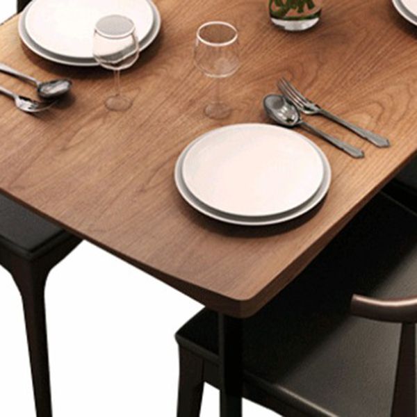 Industrial Wood Dining Table Dining Rectangle Table with Metal Legs