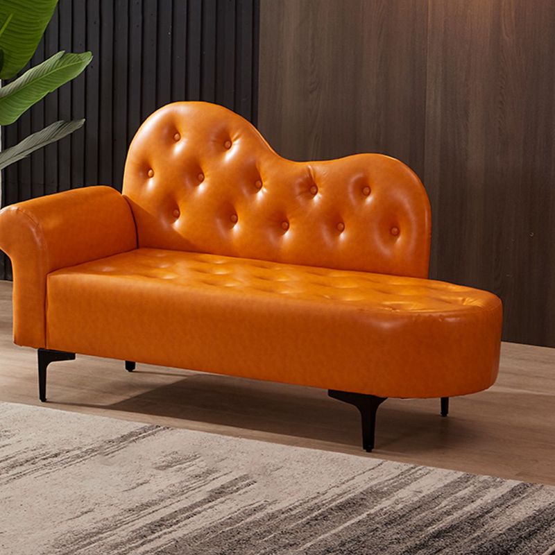 Modern Chaise Lounge Faux Leather Chaise Lounge Couch for Bedroom