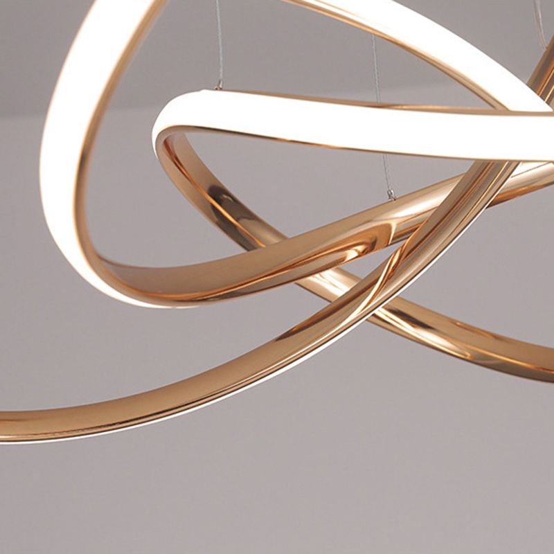 Luces de techo colgantes de metal modernas Candelera colgante lineal para sala de estar