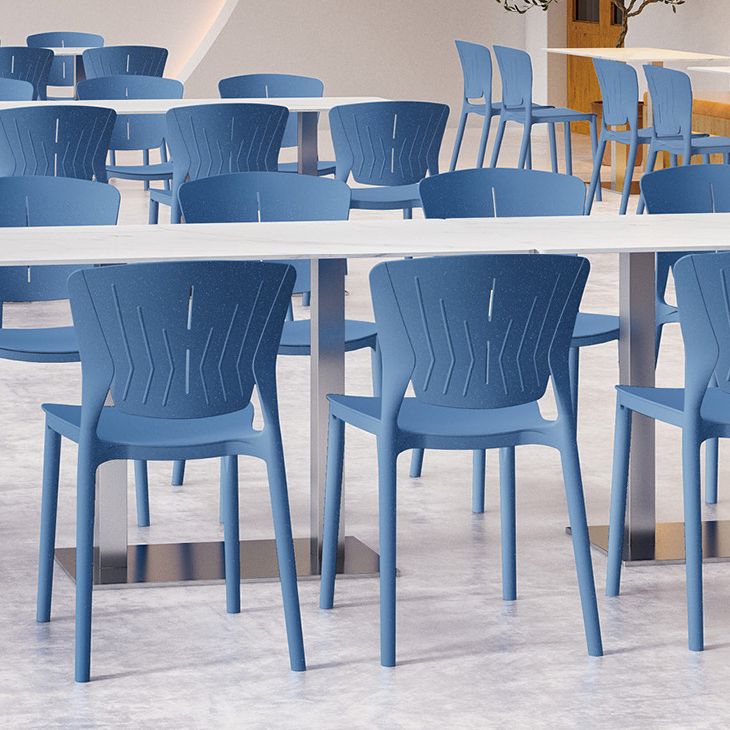 Contemporary Style Chairs Armless Chair for Kitchen with Plastic Legs