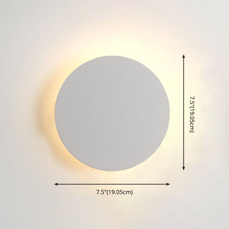 Lampada a parete rotabile circolare in stile moderno in ferro da stiro a led da parete con ombra acrilica