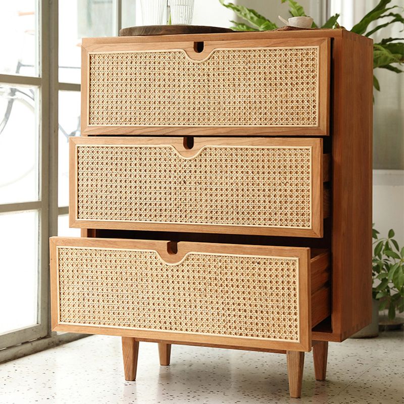 Contemporary Chest Solid Wood Cutouts with Drawer Rectangle Accent Chest