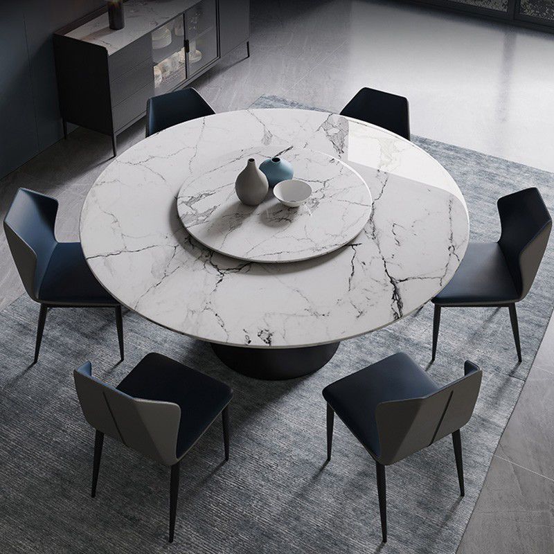 Modern 1/4/7/9/11 Pieces Dining Set Round Sintered Stone Dining Table Set