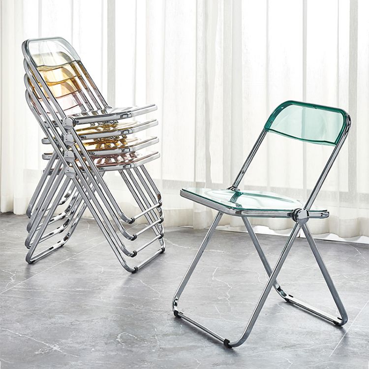 Metal sin brazos del estilo nórdico que cena la silla lateral plegable apilable de las sillas para el uso en el hogar