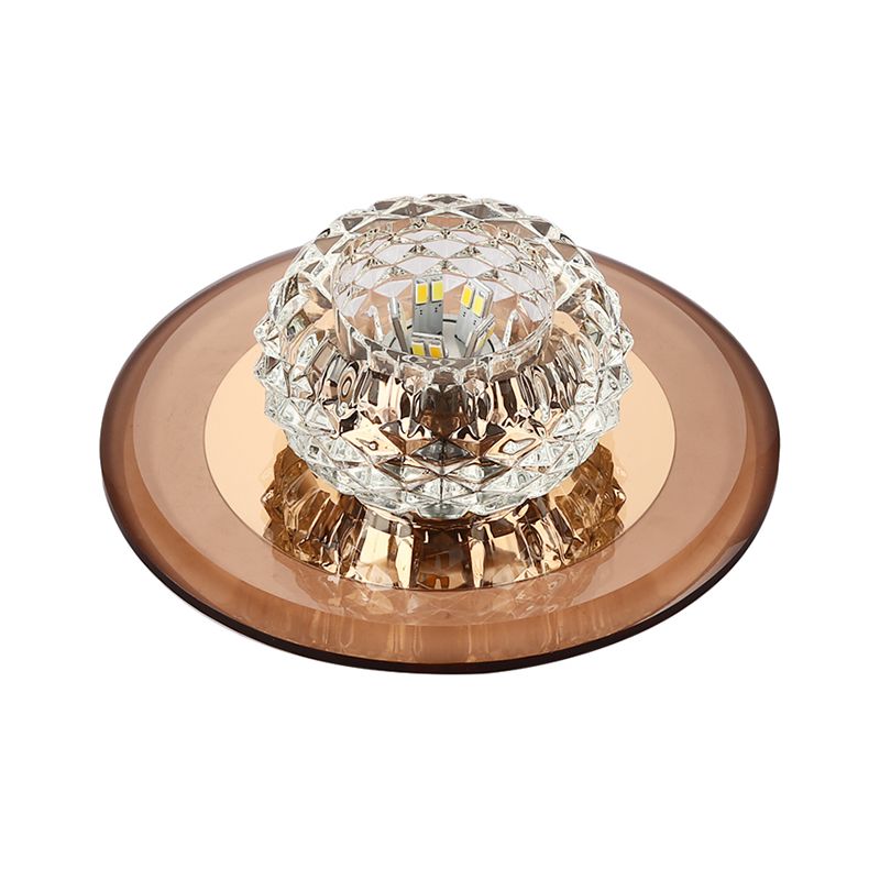 Bouches LED Shade Entryway (LED) Flush Mount Light Crystal Simplicité Flush Mount Ceiling Light