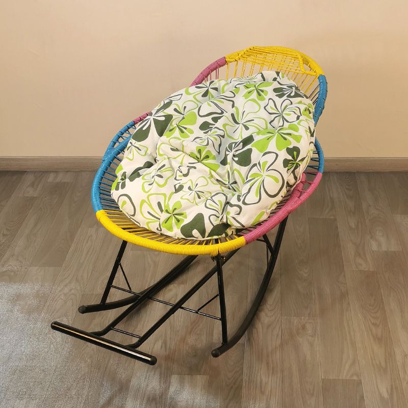 Iron Base Modern Recliner Rocking Chair Leisure Lazy Chair for Balcony Garden