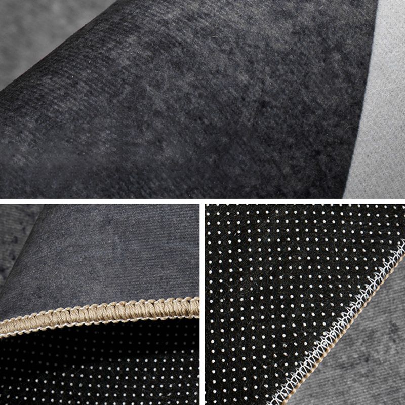 Light Gray Modern Rug Polyester Graphic Indoor Rug Non-Slip Backing Rug for Home Decor