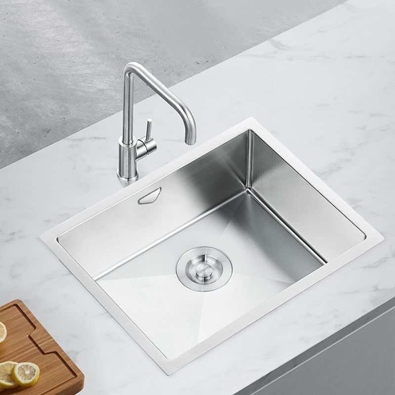 Stainless Steel Kitchen Sink Rectangular Shape Kitchen Sink with 1-Bowl