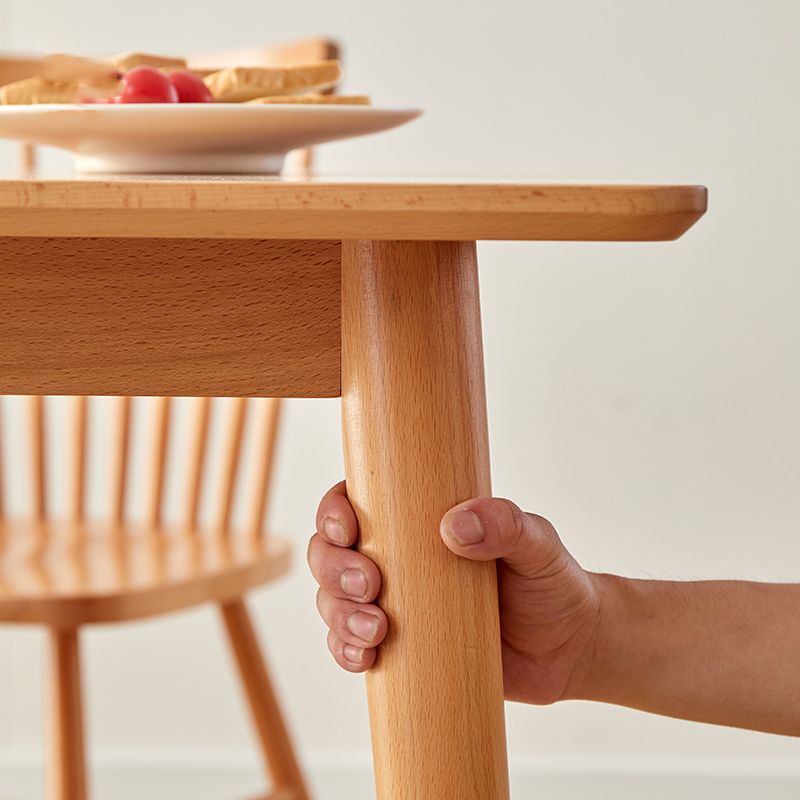 Moderne massive Holzküche Esstisch Standard Rechteck Form Esstisch mit 4 Beinen Basis