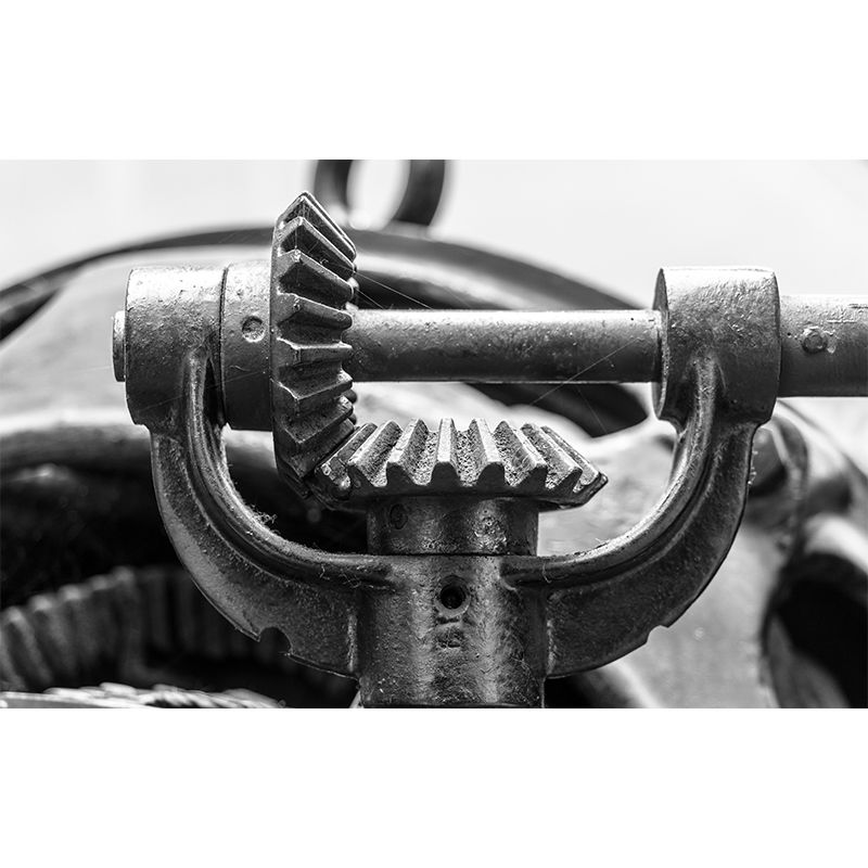 Rusty Metal Gear Industrial Style Wall Decor for Sitting Room, Made to Measure