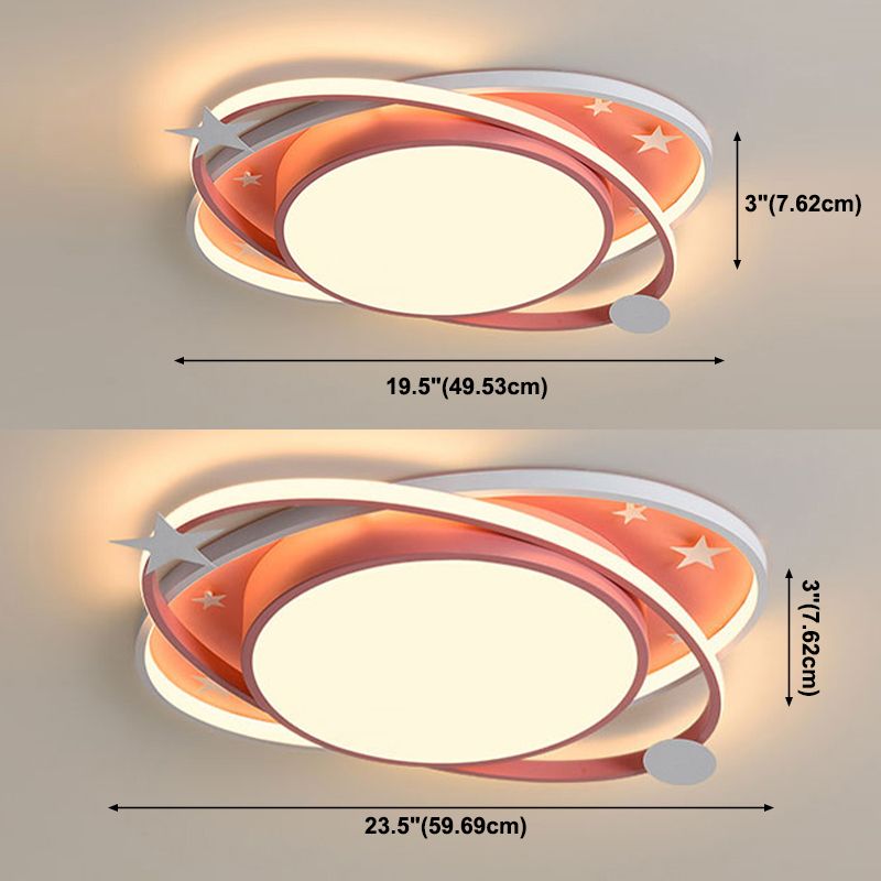 Eigentijdse LED-plafondlamp acryl kap kinderkamer inbouwlamp