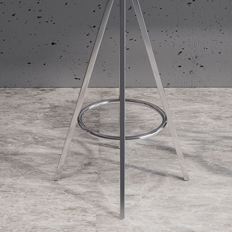 Industrial Style Barstools Leather Seats Metal 3 Legs Counter Stools for Dining Room