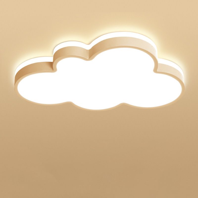 Lámpara de techo de macarrón de hierro forjado, montaje empotrado LED de nube acrílica, estilo nórdico moderno, para dormitorio