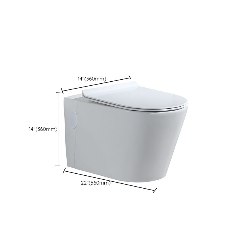 Contemporary Wall Mount Toilet Bowl White Seat Included Urine Toilet for Bathroom
