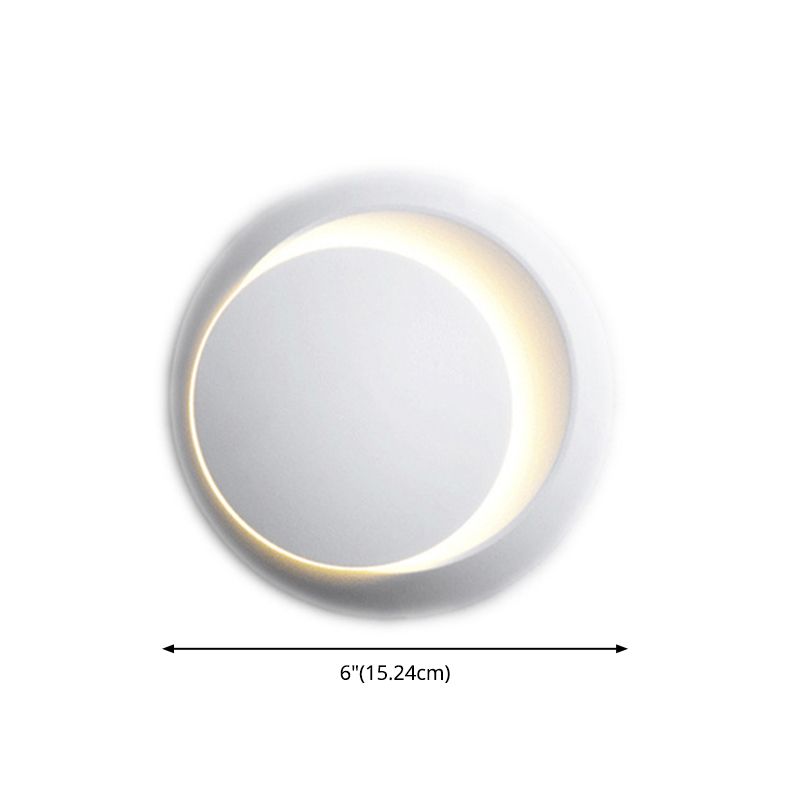 Noordse eenvoud Stijl Ronde LED Wandlicht 360 ° Roteerbaar Mini Sconce Light voor slaapkamerbalkon