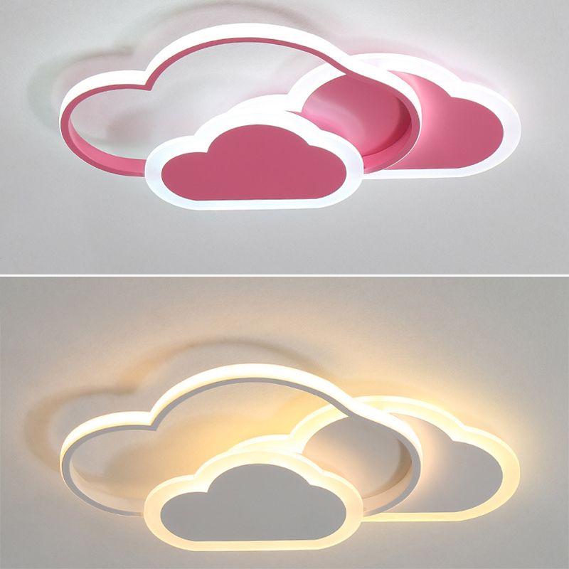 Cloud Flush Mount Light Fixtures 1 Light Acrylic Contemporary Ceiling Lights Flush Mount
