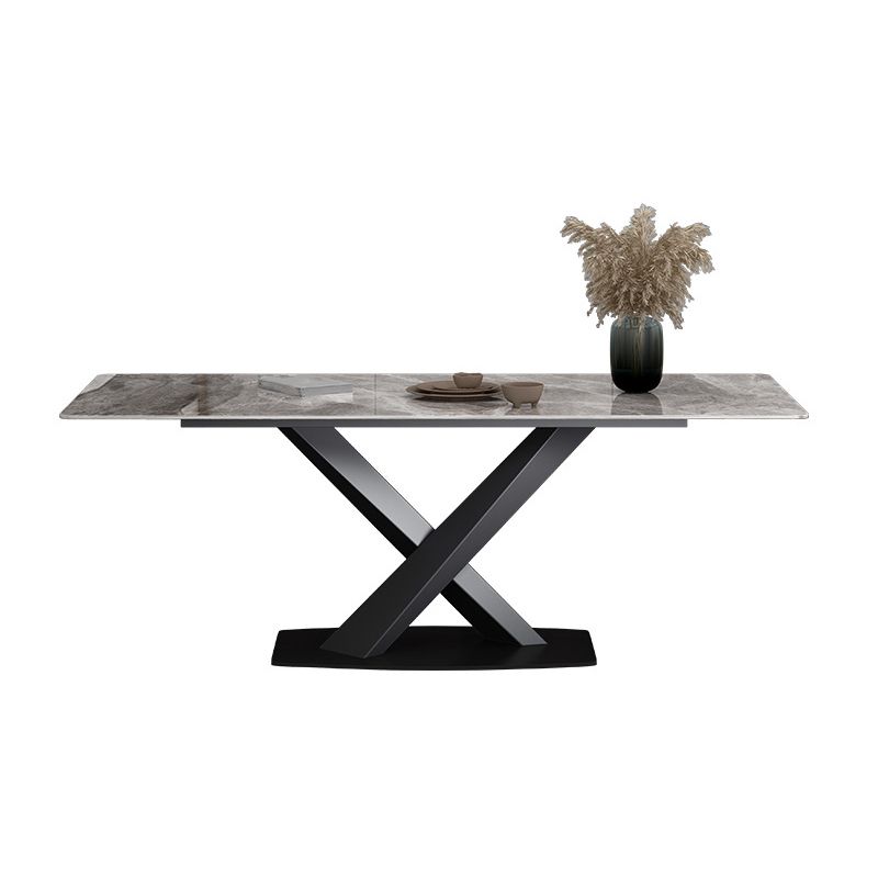 Contemporary 1/4/5/7 Pieces Dining Set Gray Sintered Stone Dining Table for Home Use