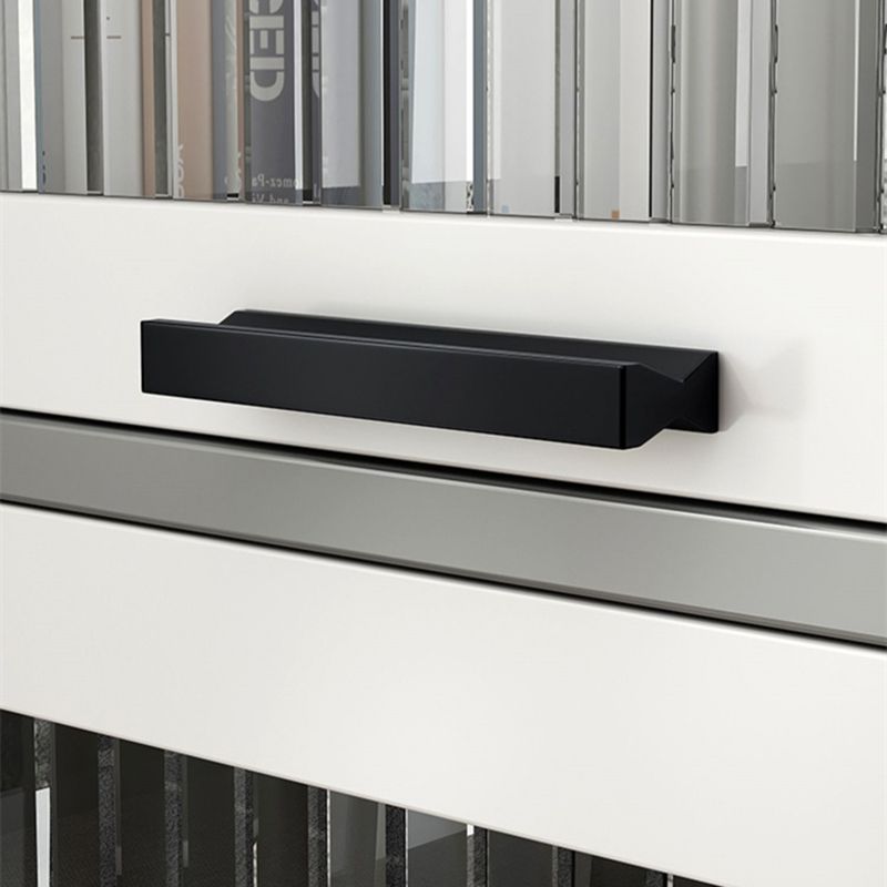 Wooden Engineered Wood Bookcase with Doors Closed Back Bookshelf Doors Included