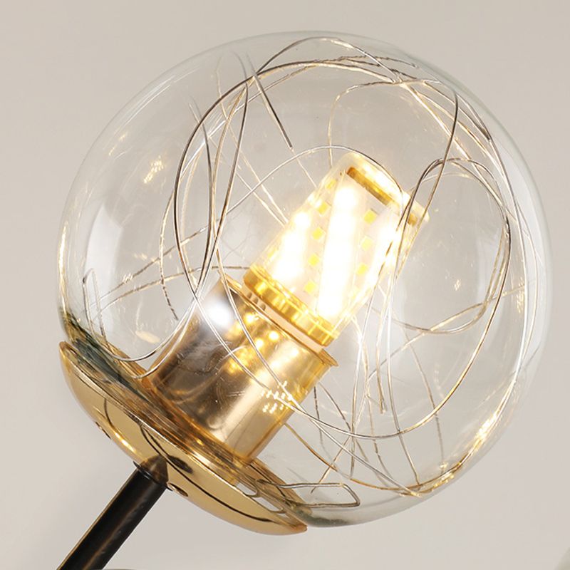 Contemporary Sphere Chandelier Lights Glass Chandelier Pendant Light in Black
