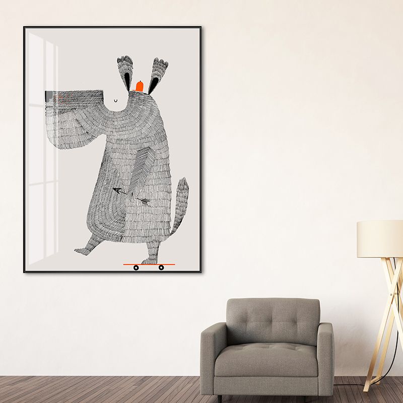 Children's Art Wild Animal Canvas Pastel Color Baby Bedroom Wall Decor, Multiple Sizes Available