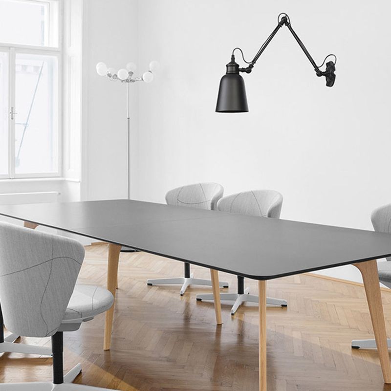 Adjustable Industrial Bell Wall Lights Metal 1-Light Wall Light Fixture