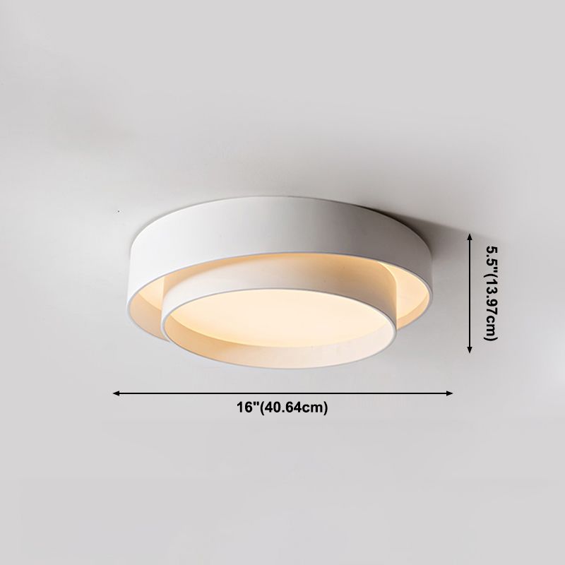 Lámpara de techo LED contemporánea, lámpara empotrada blanca con pantalla acrílica