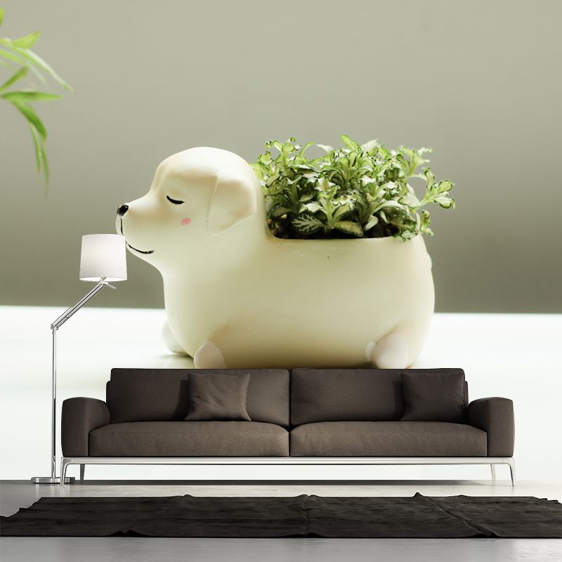 Potted Plants Indoor Decorations Wall Mural for Sitting Room, Moisture Resistant