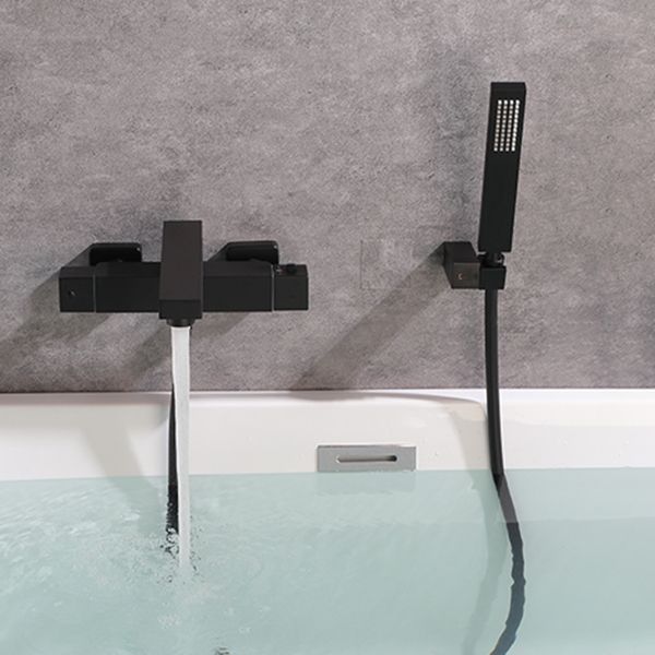 Modern Bathroom Faucet Wall Mounted Fixed Knob Handle Faucet Tub