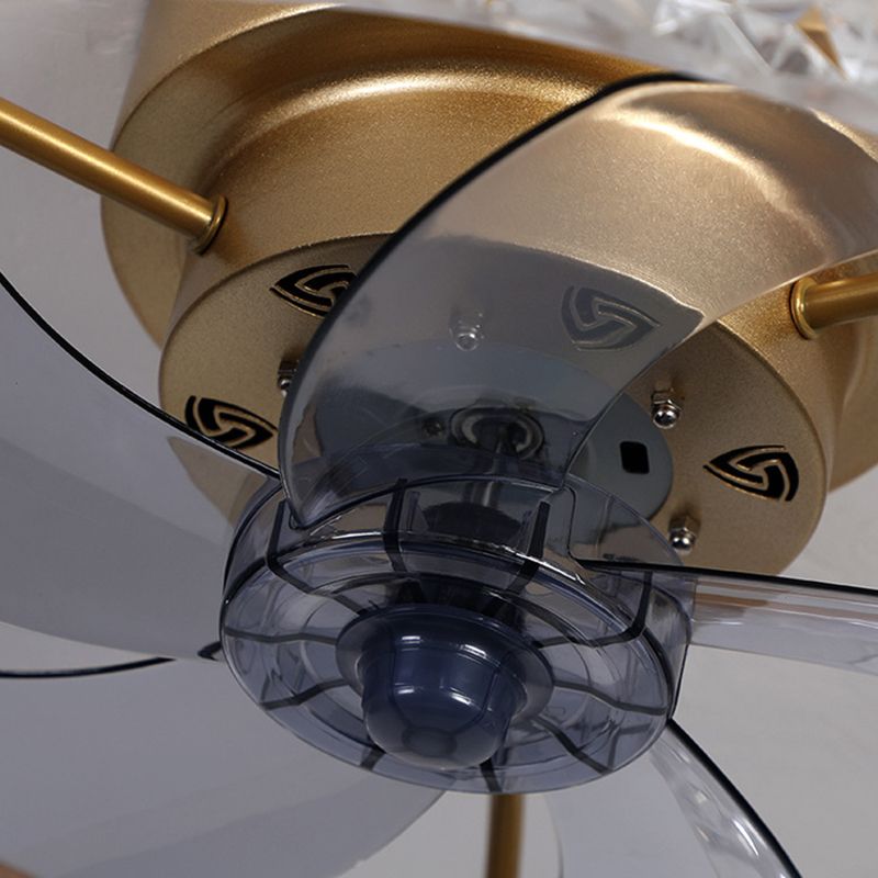 Modern Concise LED Ceiling Light Lacquered Iron Circular Ceiling Fans with Acrylic Shade