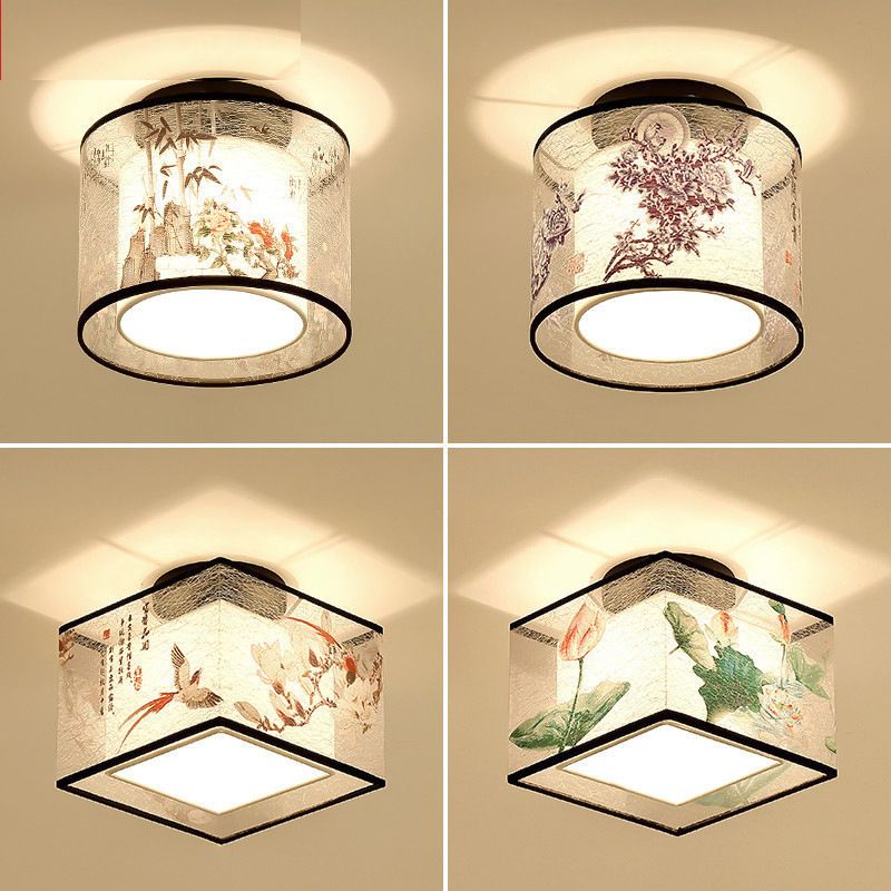 5 Motifs de l'enroulement en option Lampe de style Chinois Fixation de l'éclairage de montage pour la salle de séjour