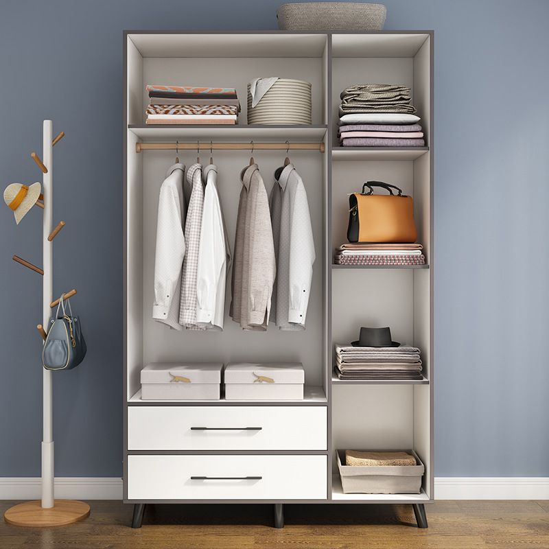 Wooden Wardrobe Closet With Shelves Contemporary Wardrobe Armoire