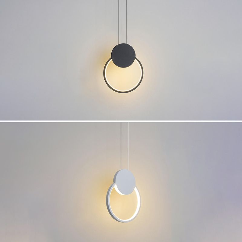 Geometric Acrylic LED Ceiling Light in Modern Singularity Wrought Iron Pendant Light for Commercial Place