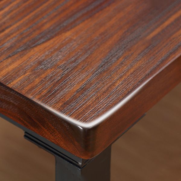 Industrial Dinning Table with Wood Rectangle Dining Table for Kitchen