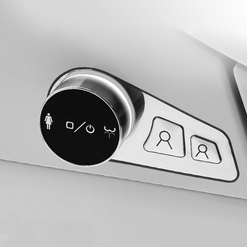 Modern Round-Front One Piece Toilet White Heated Seat Toilet with Seat