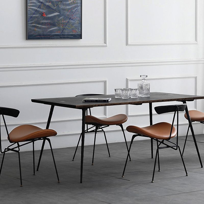 Industrial 1/5 Pieces Dining Set Rectangle Oak Wood Dining Table for Dining Room