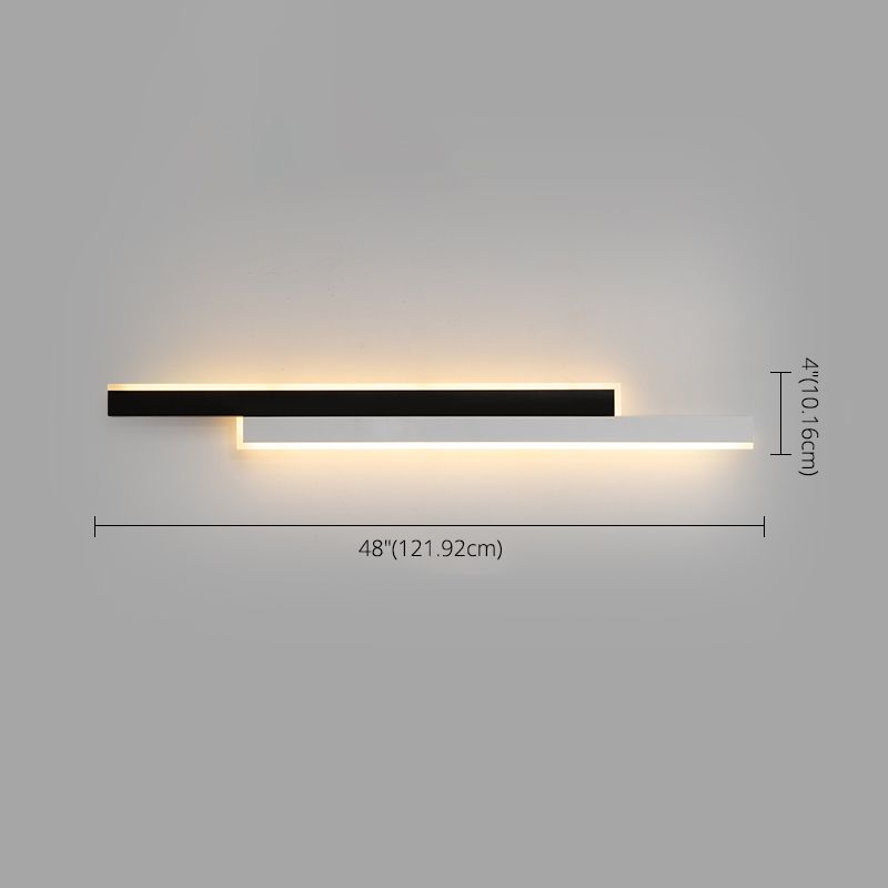 Rectangular Sconce Light Fixture Modern Minimalist Style Acrylic Sconces