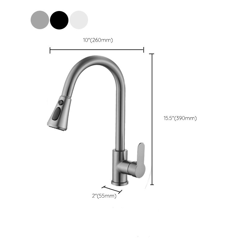 Modern Pull down Kitchen Faucet Sprayer with Handle and Supply Lines Bar Faucet