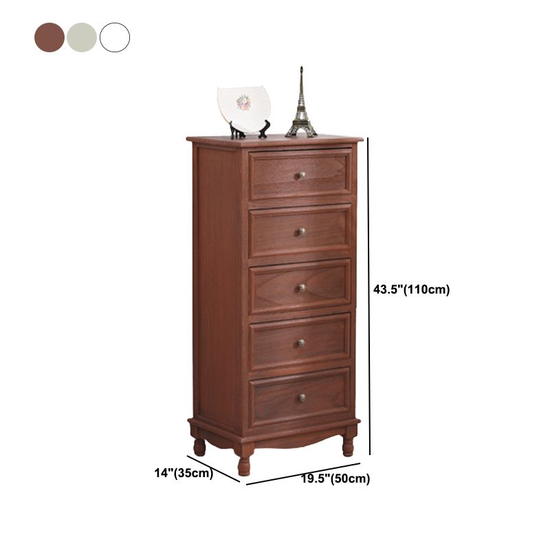 Contemporary Rectangle Accent Chest with Drawers 13.77" Wide Wood Chest