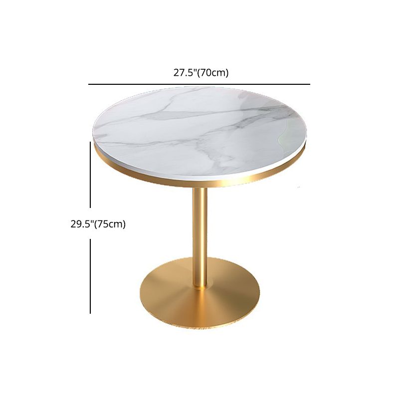 1/2/3/4/5 Pcs Metal Glam Dining Room Set with Round Table Dinette Set