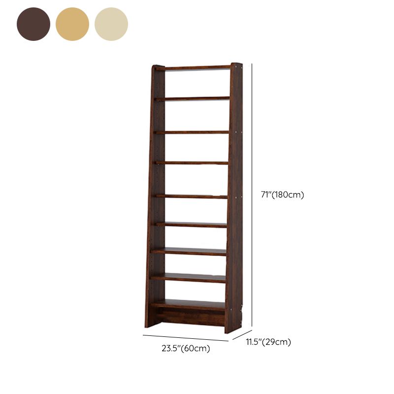 Modern Open Back Bookshelf Wooden Bookcase with Shelves for Study Room