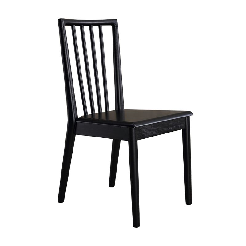 Chaise d'appoint de salle à manger moderne, chaise à dossier à lattes en bois de 16,5 pouces de large pour un usage domestique