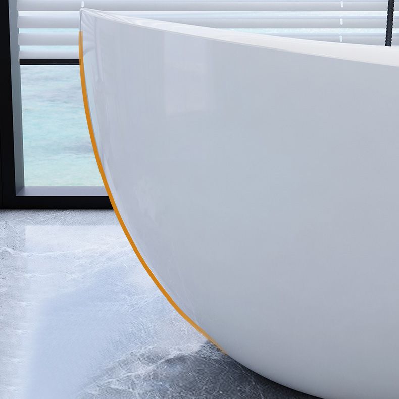 Bathroom Modern Single Slipper Bathtub Stand Alone Acrylic Bath Tub