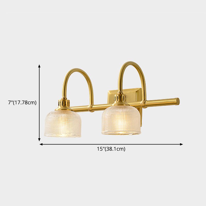 Postmodern Dome Vanity Sconce Lights Prismatic Glass Wall Mount Light Fixture for Bathroom