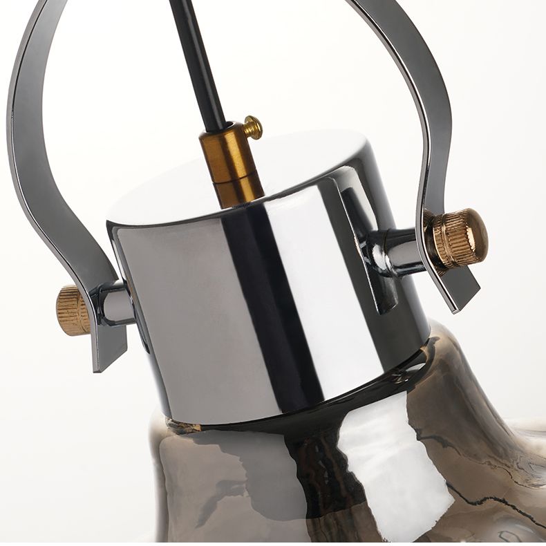 Éclairage de luminaire pendentif pour salle à manger avec une teinte en verre de citrouille