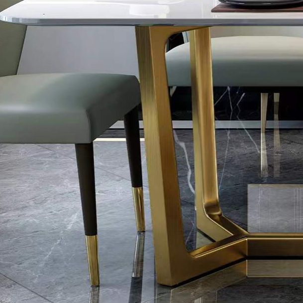 Contemporary Sintered Stone Dining Table Set 1/4/5/6/7 Pieces Dining Set for Home