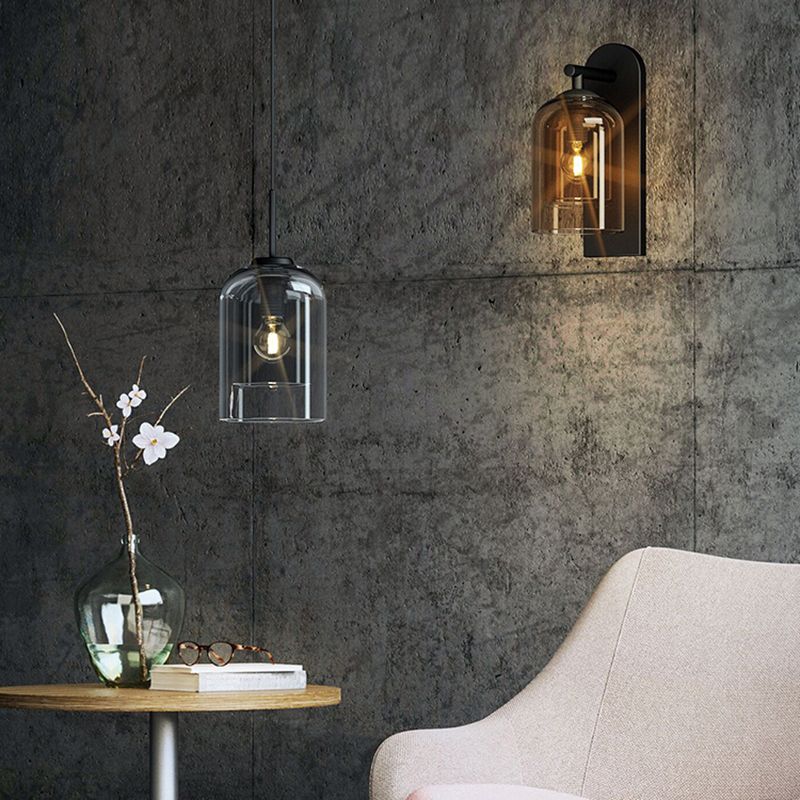 1-Licht-Halbzylinder Wandleuchte modern